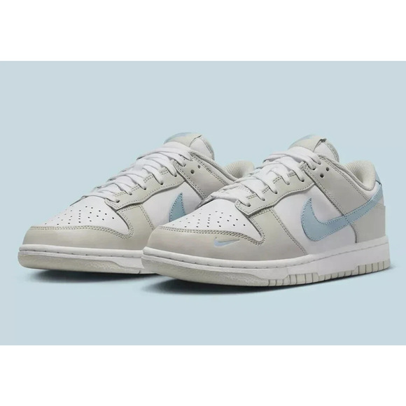 Nike Dunk Low WMNS Sz 12W White/LT Armory Blue HF0023-100 Fast FREE Shipping - Picture 1 of 6